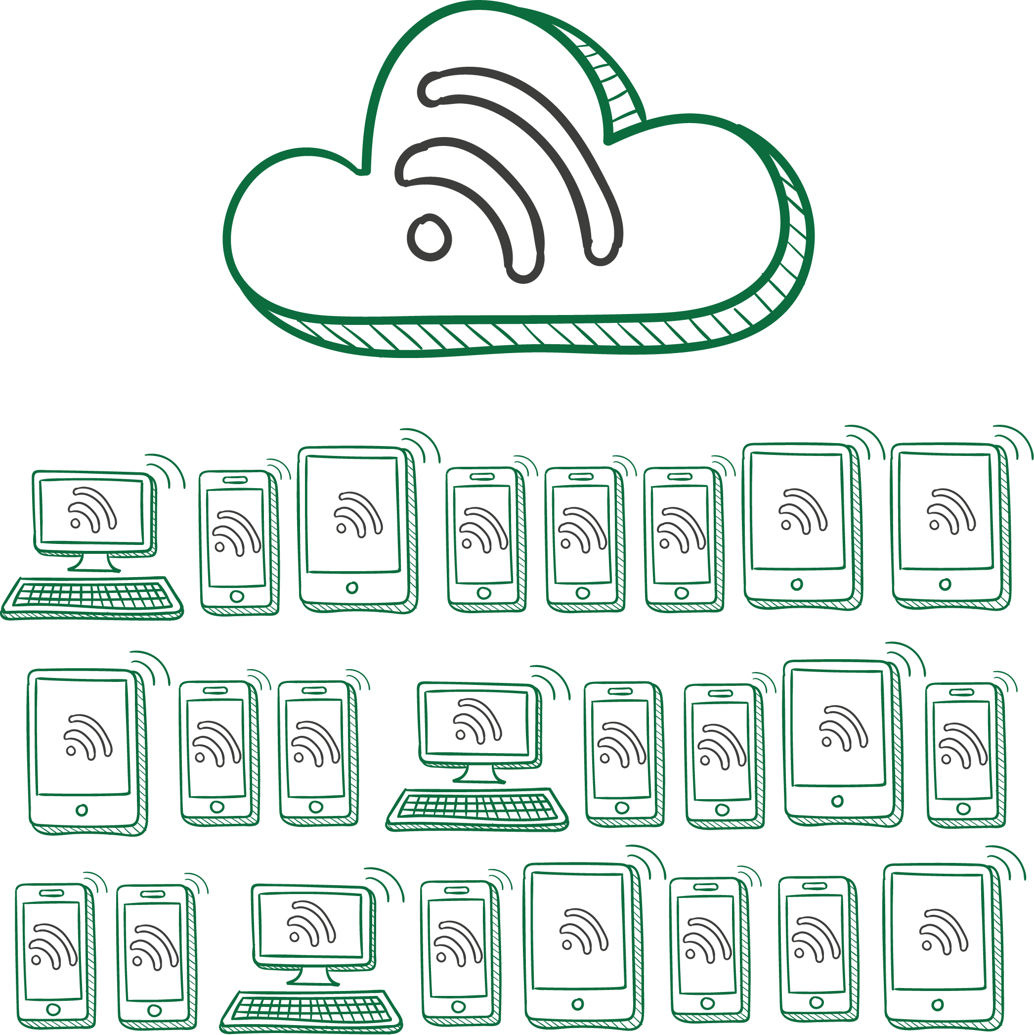 WLAN Nutzung Schule Scribble